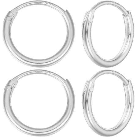 1 Æske 8 Stk. Øreringeclips Sterling Sølv Cirkel Clip-on Øreringe Ikke-Piercede Øreringe Tilbehør