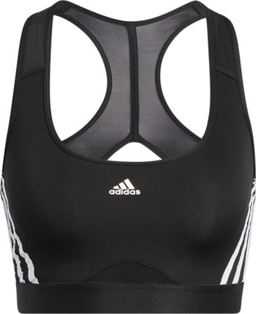 Adidas Women's ADIDAS Powerreact Training Medium-Support 3-Stripes Bra Women undergarment Black XS/A-C