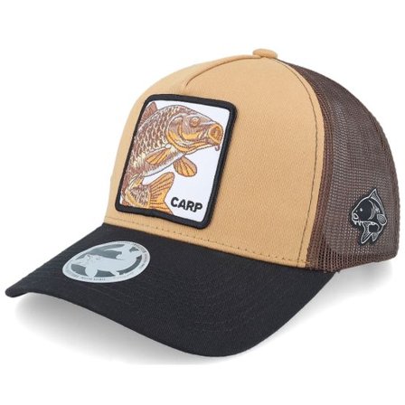 Skillfish - Brun trucker Keps - Carp Box Wheat/Brown/Black A-frame Trucker @ Hatstore