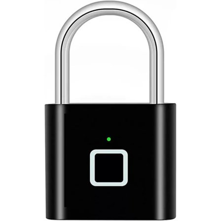 |HH| Smart Fingeravtryckshänglås, Uppladdningsbart fingeravtryckshänglås IP67 Vattentätt hänglås Lås upp med fingeravtryck för resväska gymskåp-FA-