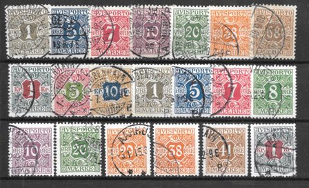 Danmark 1907 - AFA Av 1-20 - Stemplet