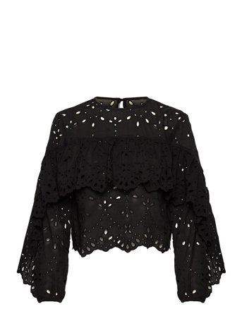 Mango | Blouse With Embroidered Eyelet Ruffles | S