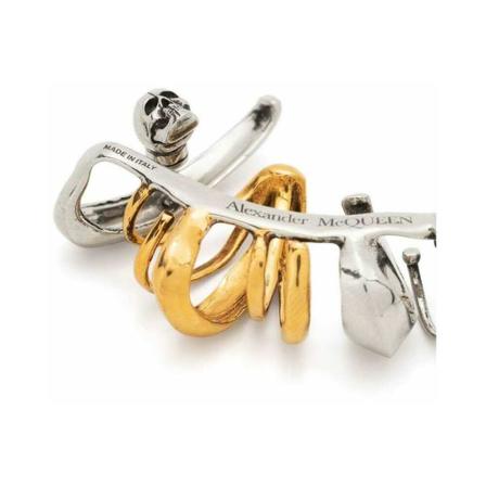 Alexander McQueen Earrings Grå, Dame Øreringe, Størrelse: ONE Size