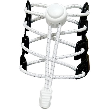 3 par selvspændende elastiske snørebånd (hvide), reflekterende N