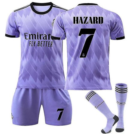 Hazard #7 trøye Galacticos Real Madrid CF 22/23 sesongen Herre Fotball Barn Ungdom-Den perfekte fotballdrakten for sport, absorberer raskt svetten på 