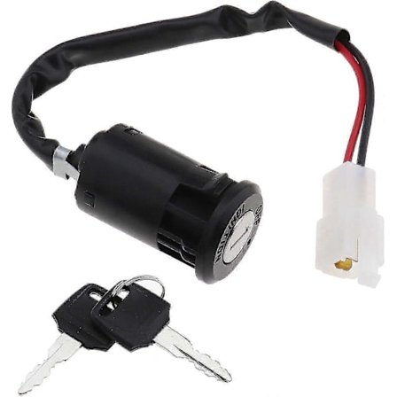 12V Tændingslås med 2 nøgler - 2 ledninger Til/Fra til bil og motorcykel [DB]