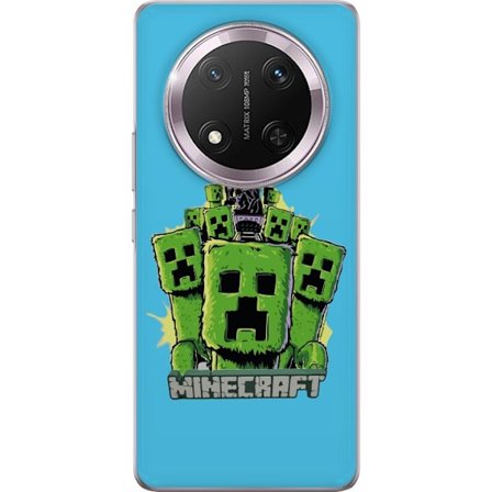 Kompatibel Mobilcover til Honor Magic7 Lite Minecraft Creeper hær grøn creeper illustration tegneserie stil klassisk Minecraft tema