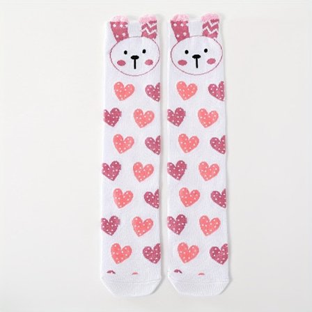 [Hot Sale Socks] Høst Vinter Søt Tegneserie Jente Japansk Stil 1 Par Over-Kneet Midt-Legg Varme Sokker