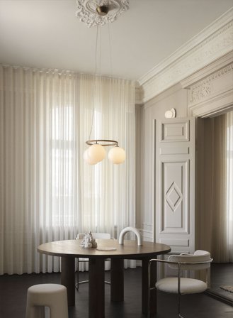 Miira 3 rund taklampe - dark bronze/opal