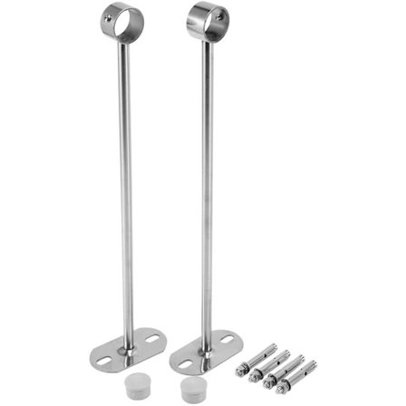 Takmontert, Robe Pipe Brakett, 25mm Diameter, Robe Rod Lever Support Brakett Pipe Flange Socket 2 stk (350mm)