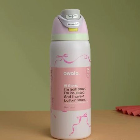 Owala FreeSip Isolerad Vattenflaska i Rostfritt Stål med Sugrör 946ml