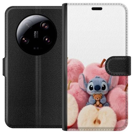 Yhteensopiva Lompakkokotelo Xiaomi Xiaomi 13 Ultra Värikäs kollaasi futuristisilla tyttöryhmän hahmoilla, sydämillä ja glitterillä nykyaikaises