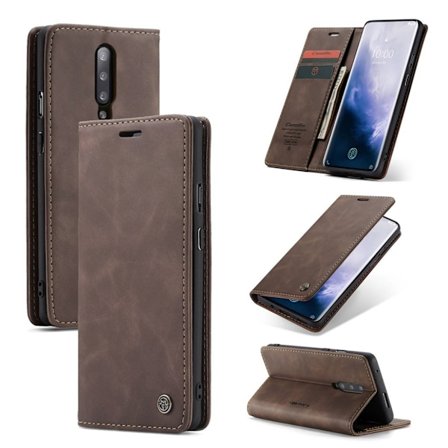 CaseMe OnePlus 7 Pro Vintage kotelot - Kahvi