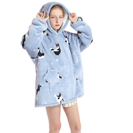 Kid Hoodie Filt Oversized Ultra Plush Fleece Filt Vinter
