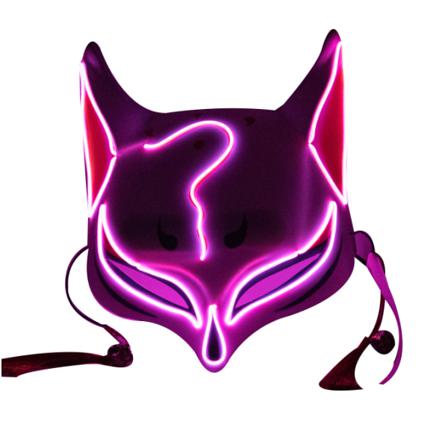 Fox Mask För Män Kvinnor Halloween Kostym Prop Pink