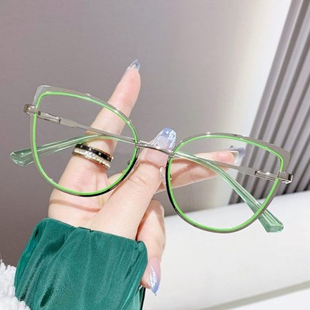 Anti-Blue Light Glasögon Fyrkantiga Glasögon GRÖN