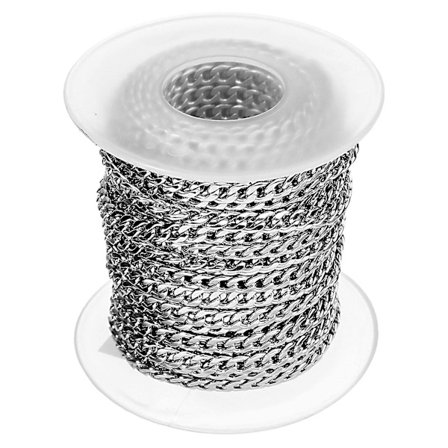 Rustfrit Stål Kæde Tilbehør Sidelæns Flade Kæde Diy Smykke Tilbehør