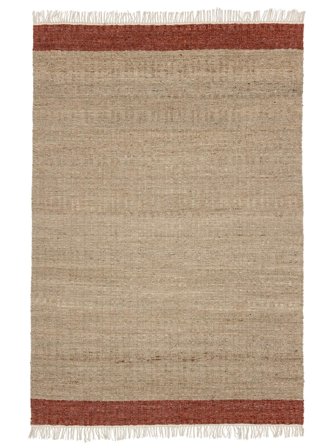 Alesso 160X230 Lichtbruin/Roestrood Wol Vloerkleed