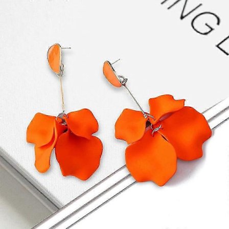 Akryl Blomsterblad Øreringe Til Kvinder Trend Luksus Lange Hænge Øreringe Eventyr Romantisk