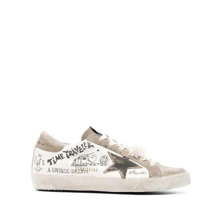 Golden Goose Super-Star Low-Top Sneakers , Beige , Dames , Maat: 36 EU