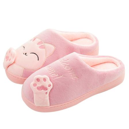 Kvinnor Flat Fuzzy Tofflor Slip On House Skor