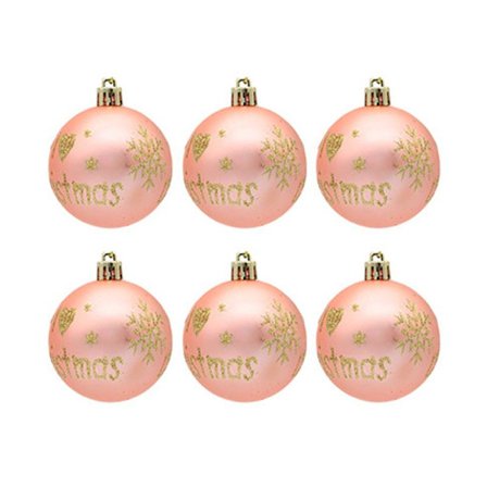 6 st Jul Glitter Bokstäver Plast Okrossbara Hängande Kulor Ornament Dekor