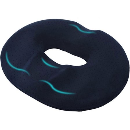 Sædering, ortopædisk sædehynde gavnlig for halebenet og intimområdet, memory foam stol