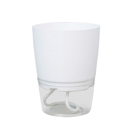 2 st Självbevattnande Blomkruka Lätt Blomkruka VIT S