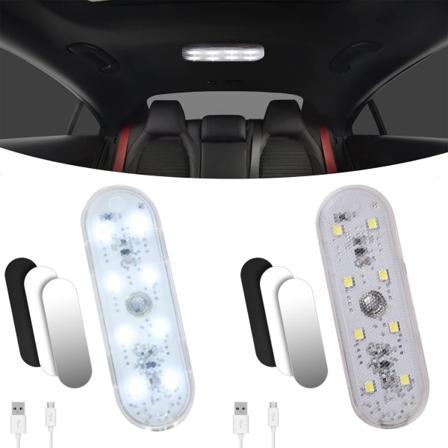 Bilens indvendige lys, 2 stk. 8 LED hvidt lys touch switch bil indvendig