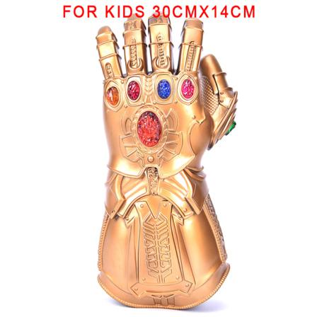 Avengers Thanos Infinity Gauntlet LED-hansker lyser opp Cosplay F Bronze S-Kids