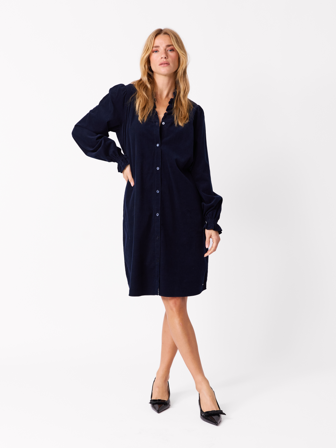 Jean Paul - Belinda cordkjole - Dame - Blå - Kjoler - M