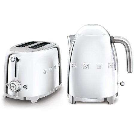 Smeg Pakke: brødrister og elkedel, krom | KitchenOne