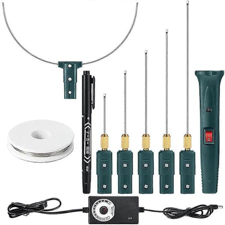 Varmtrådskjærer-sett med temperaturkontroller, 100-240V/24W elektrisk skjæring for kunsthåndverk EVA-skumutskjæring (EU)