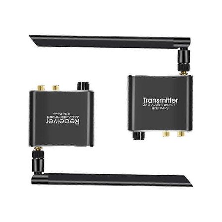 50M 2.4G langaton äänimusiikin lähetin ja vastaanotin 3,5 mm R/L RCA langattomalla äänisovittimella