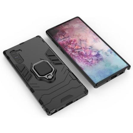 Samsung Note 10 Støtsikker veske med ThinArmor ringholder Black