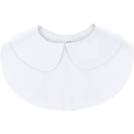 Hvit falsk skjortekrage for kvinner, avtagbar krage for bluser, gensere