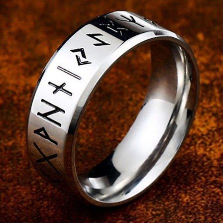 Ring - Nordic Mythology - Runes - Stainless steel - High quality