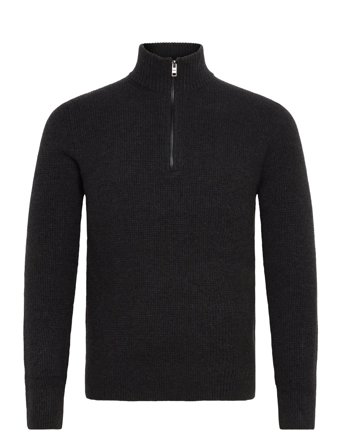 Knitted Sweater With Perkins Neck Black Mango