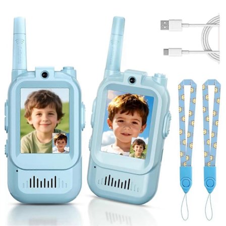 Laadukkaat videopuhelimet lapsille - 2 kpl interaktiivinen videopuhelin ladattava puhelinsetti lapsille joululahjaksi