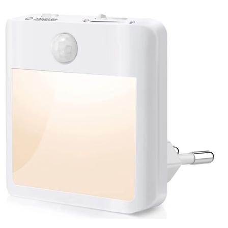 Batteridrevet LED-nattlys [2-pakning], nattlys med bevegelsessensor