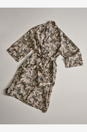 Jotex - Pitkä Kimono Pellavasta Tummanvihreä Tummanvihreä - CARA - Osta Aamutakit Jotex