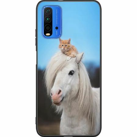Xiaomi Redmi 9t Svart Skal Häst & Katt
