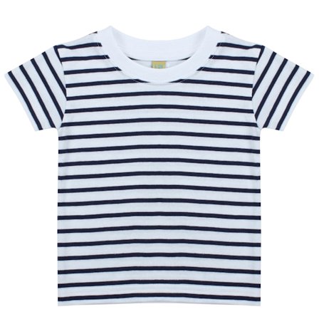 Larkwood Unisex Baby Kortärmad Randig T-shirt 12-18 Månader