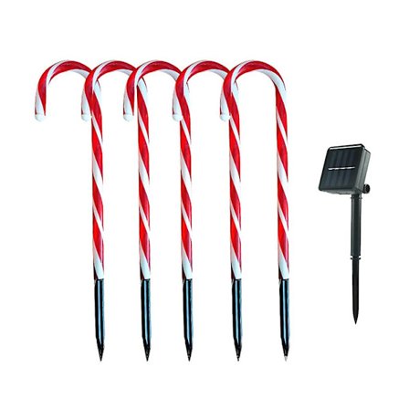 Solcellslampa i form av sockerrör, batteridriven utomhusbelysning för trädgårdsfester