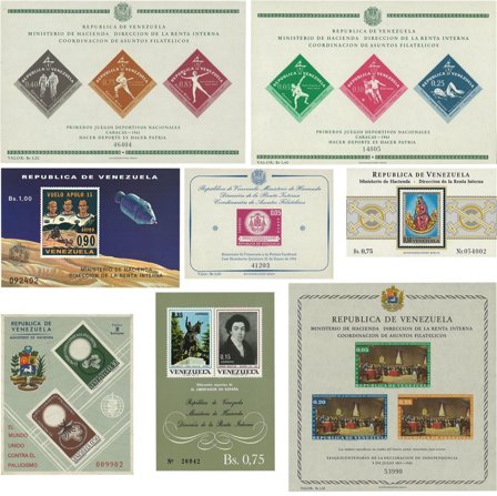 Venezuela 1962-1970 - MICHEL blok 5-6 + 8-9 + 10 + 17-18 + 20 - Postfrisk