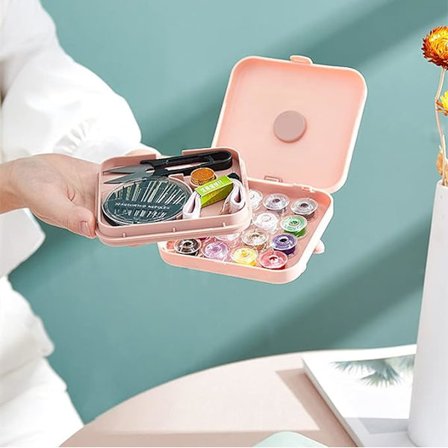 Bärbart syset, kompletta tillbehör, vacker design, praktiskt syset för hem, resor och nödsituationer, lämplig för barn och nybörjare (P