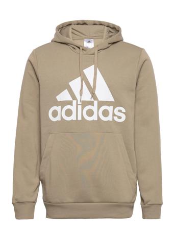 Essentials Fleece Big Logo Hoodie Hoodie Trøje Beige Adidas Performance