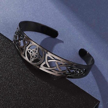 Häxknut Halsband Rostfritt Stål Magisk Knut Pagan Häxkonst Symboler Hänge Keltisk Knut Halsband Smycken Gåvor för Kvinnor