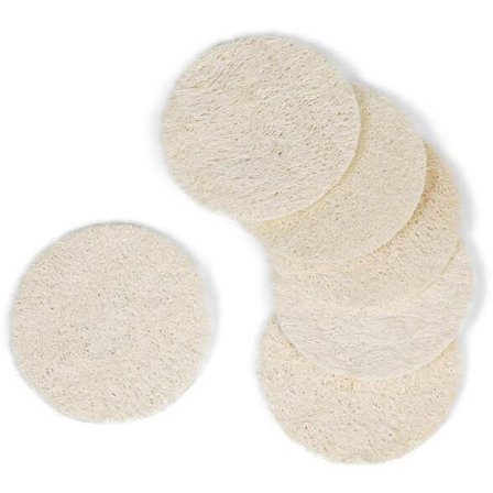 Dischetti Per Il Viso In Luffa Naturale 6 Pezzi