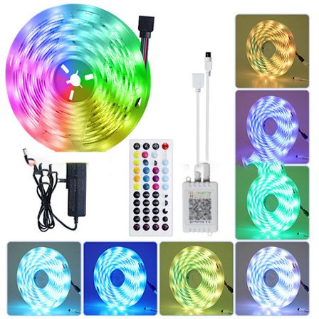 LED-ljusslinga med Bluetooth-fjärrkontroll RGB LED-ljusremsa 20 meter